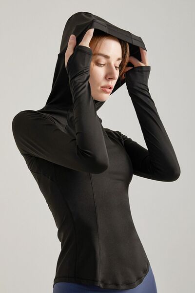 Hooded Long Sleeve Active T-Shirt